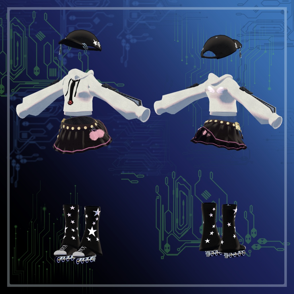 【デルタフレア向け衣装】街衣装セット