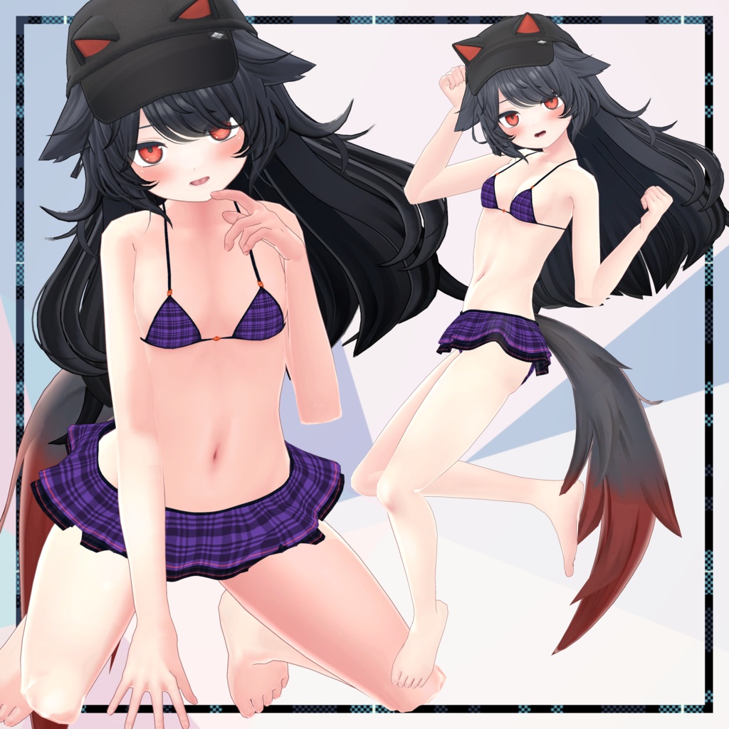 【デルタフレア向け衣装】水着-サニーチェック-