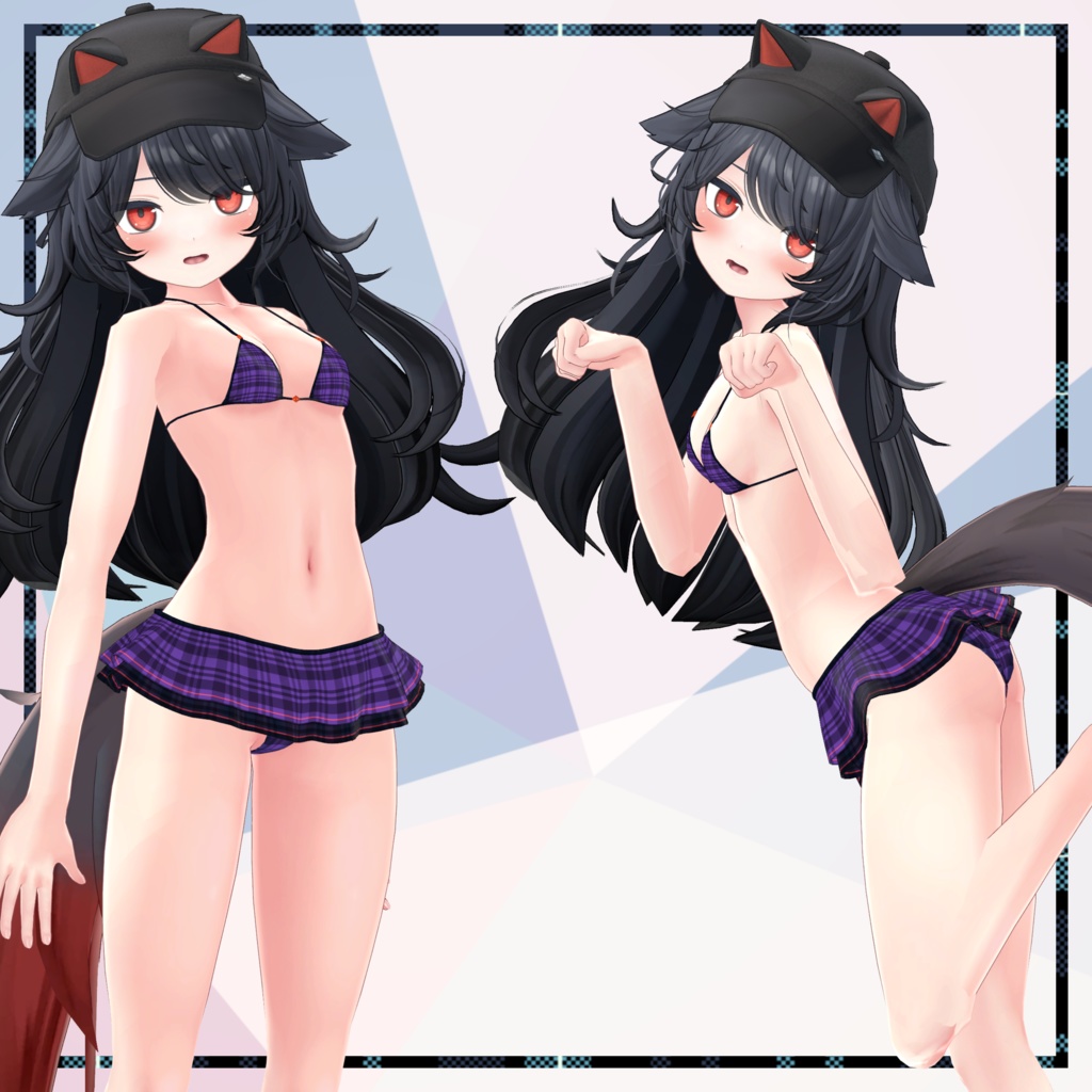 【デルタフレア向け衣装】水着-サニーチェック-