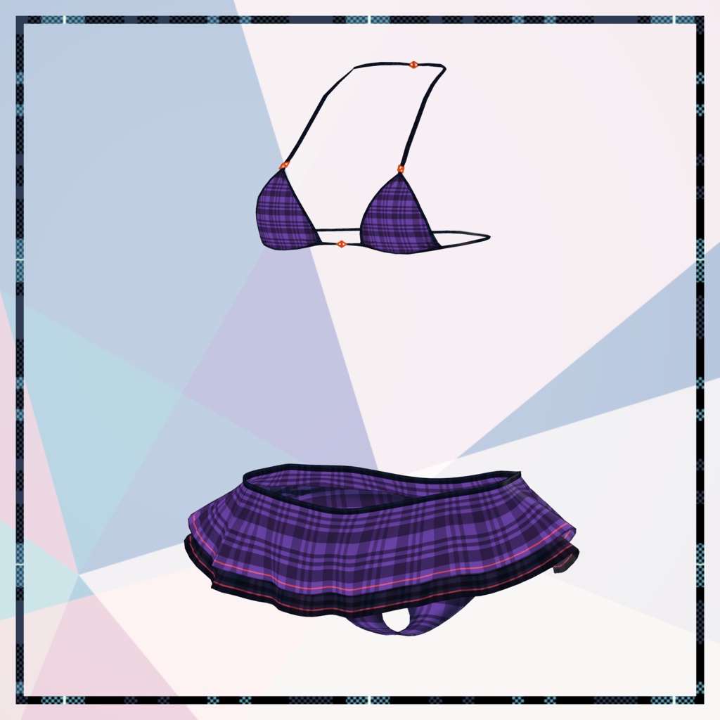 【デルタフレア向け衣装】水着-サニーチェック-