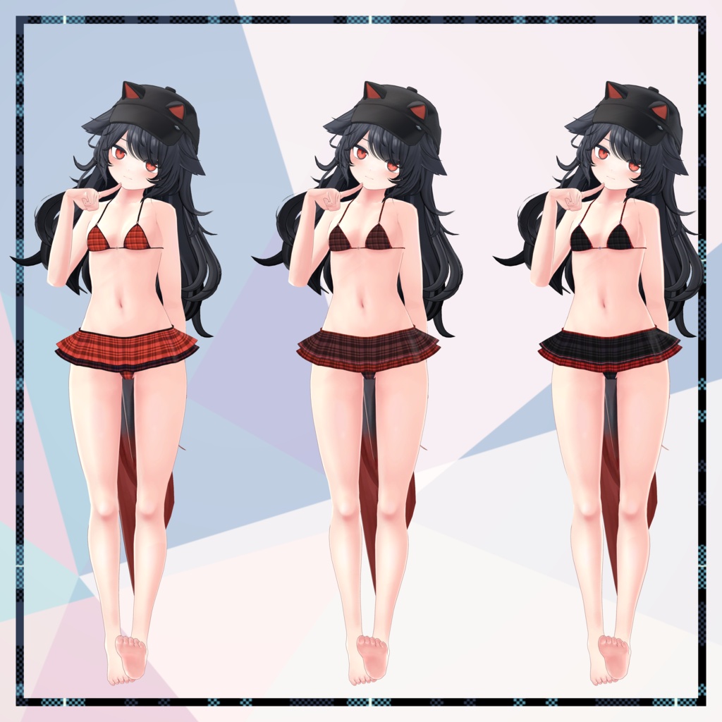 【デルタフレア向け衣装】水着-サニーチェック-