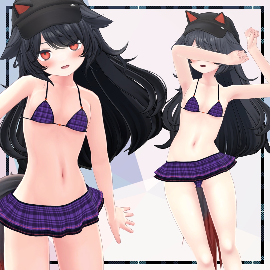 【デルタフレア向け衣装】水着-サニーチェック-