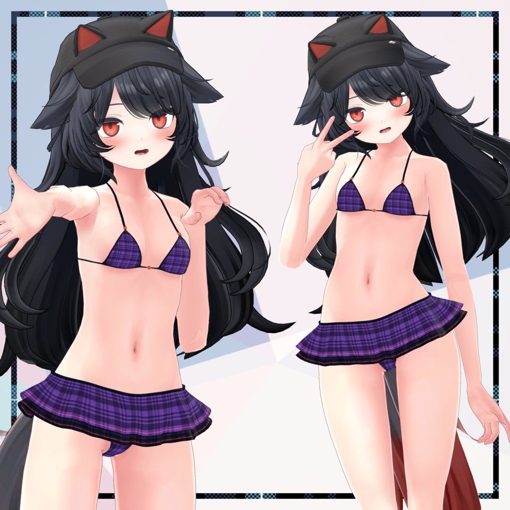 【デルタフレア向け衣装】水着-サニーチェック-