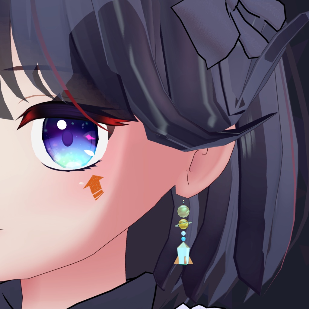 【VRChat向け3Dモデル】SpaceEarring
