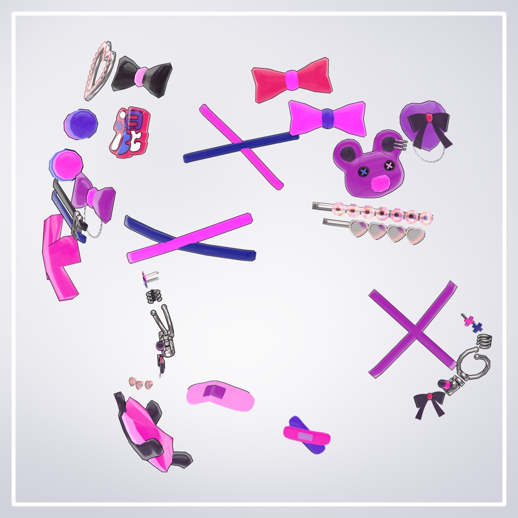 『ショコラ&シフォン向け』 拗らせ病みかわヘアピース