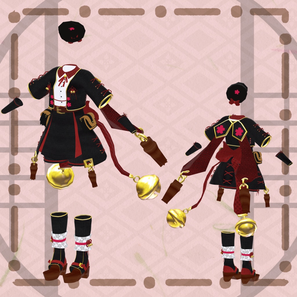 【デルタフレア向け衣装】桜鈴房飾