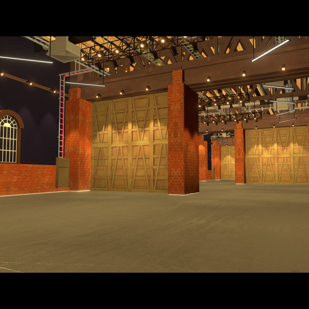 【VRChat向けワールド】 chi-brickモジュール式レンガ倉庫