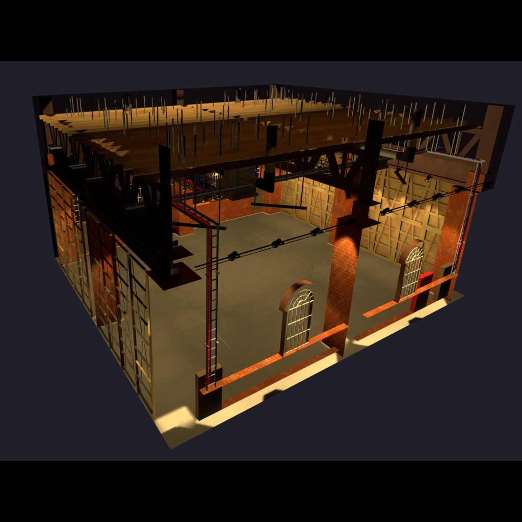 【VRChat向けワールド】 chi-brickモジュール式レンガ倉庫