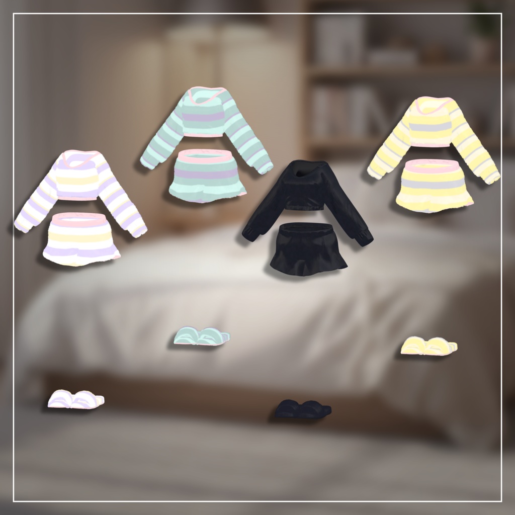 【VRChat向け衣装(エク - Eku対応)】Chi-Roomwear