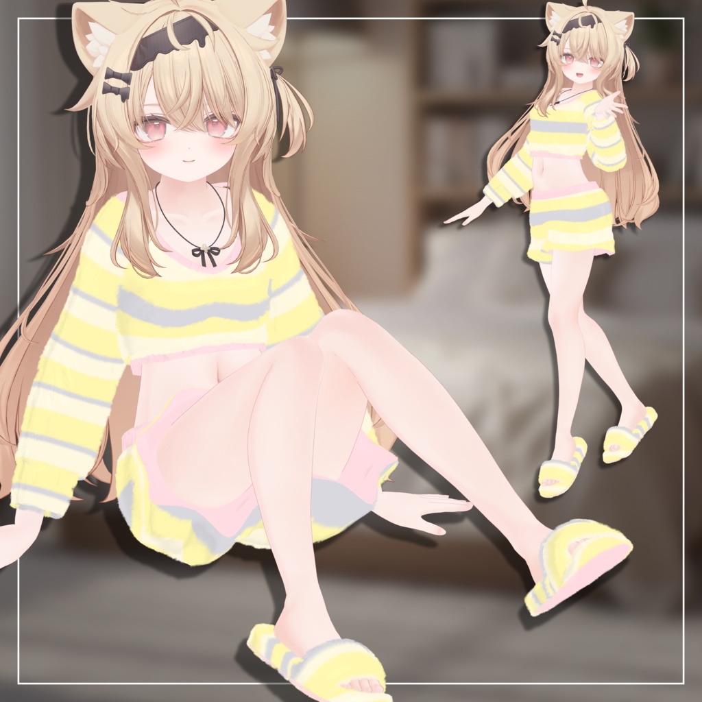 【VRChat向け衣装(エク - Eku対応)】Chi-Roomwear