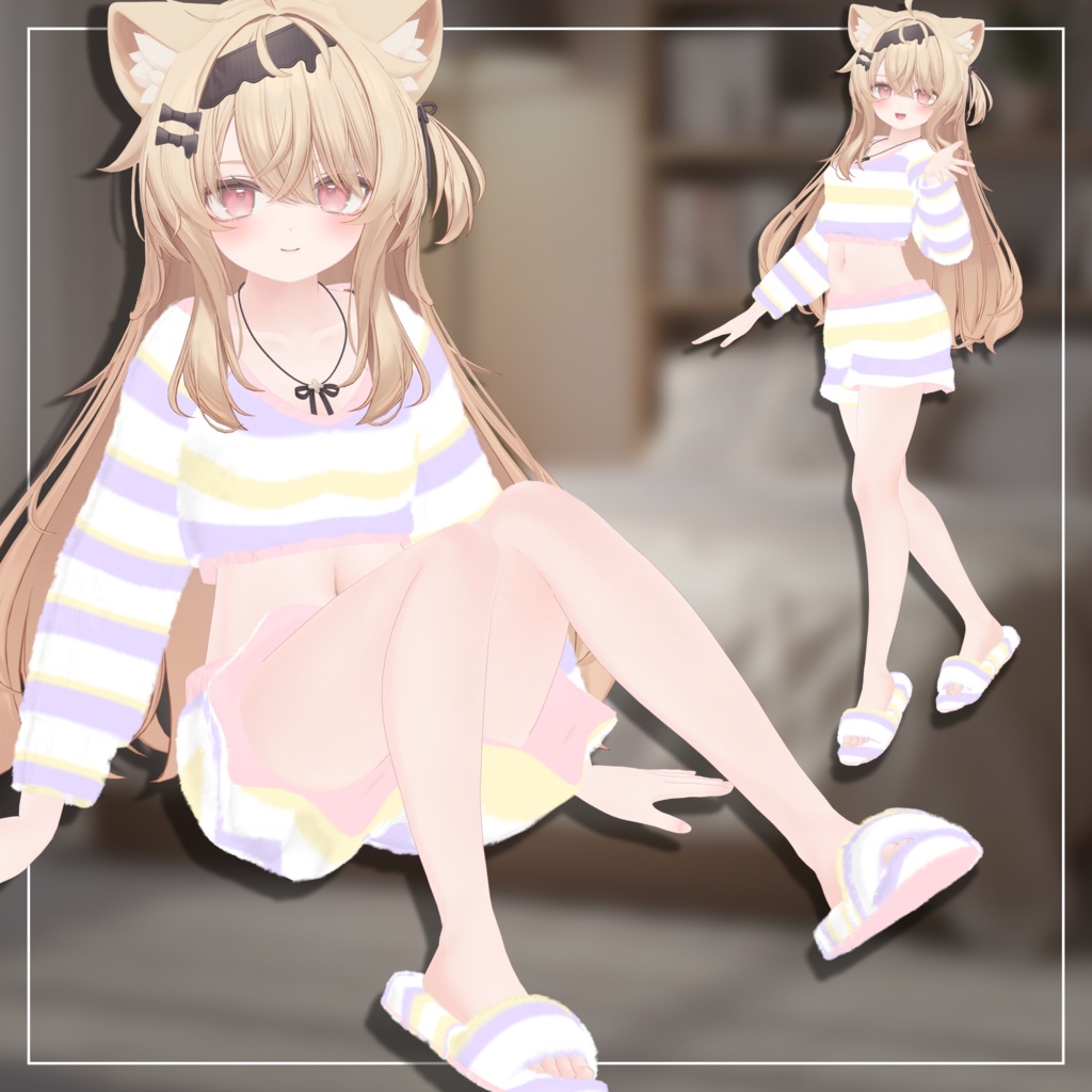 【VRChat向け衣装(エク - Eku対応)】Chi-Roomwear