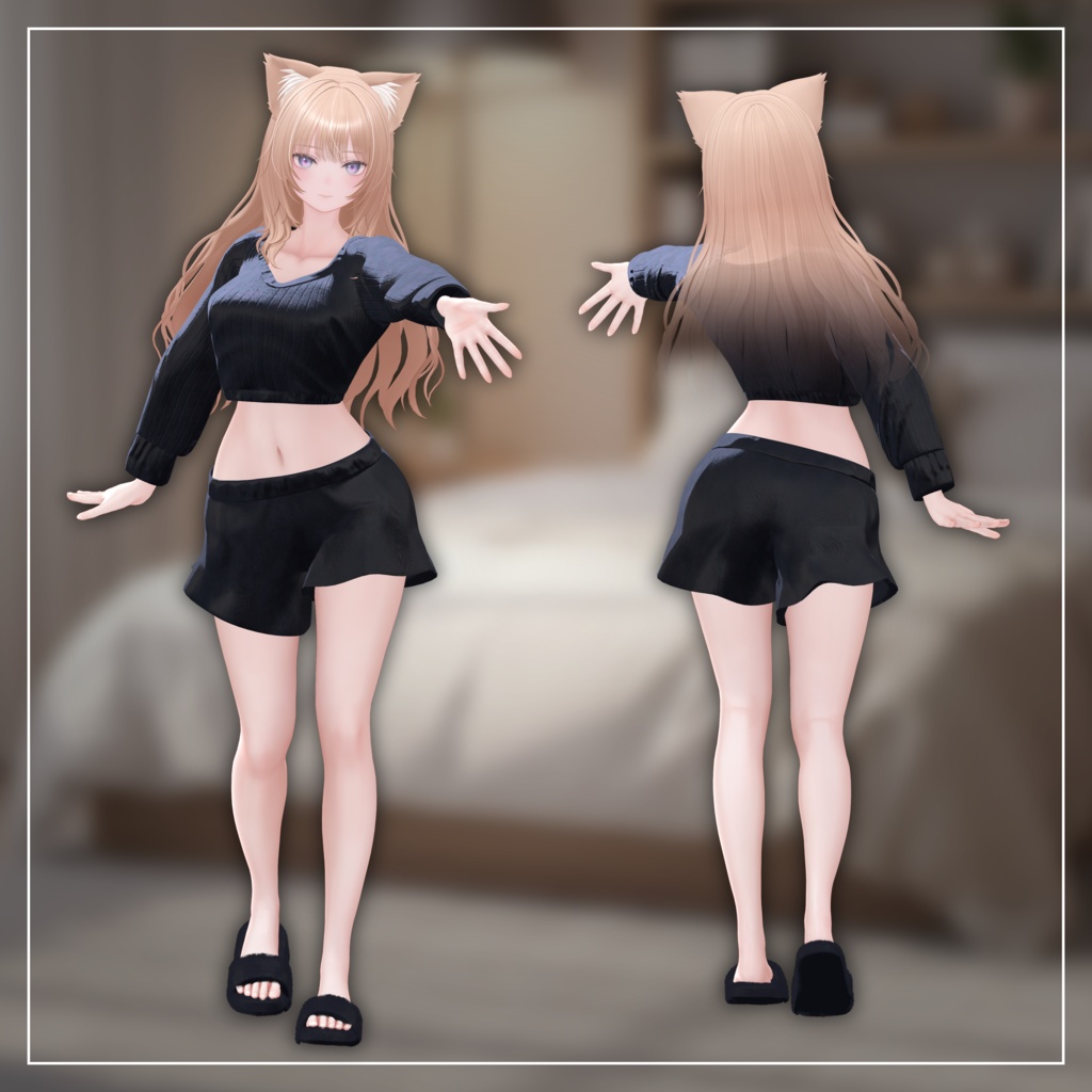 【VRChat向け衣装(柚希対応)】Chi-Roomwear