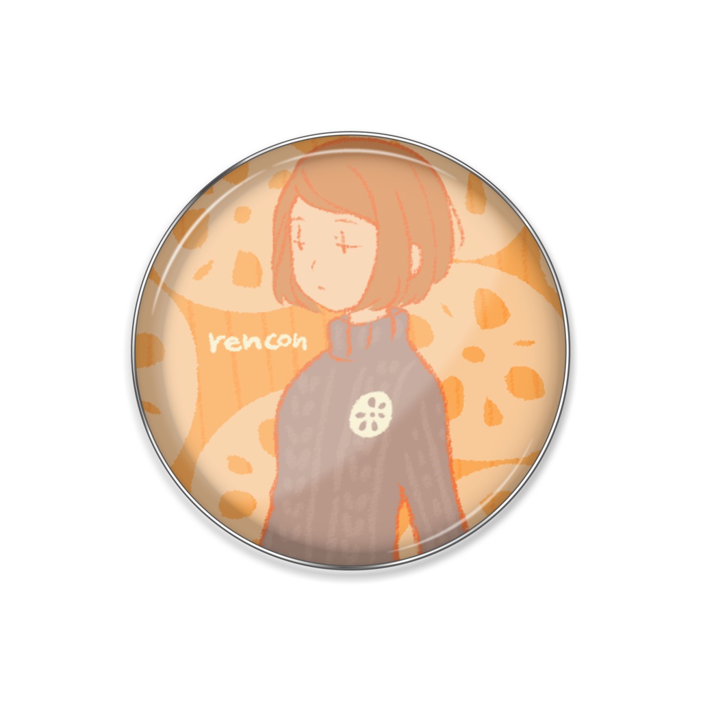 レンコンガールピンバッジ