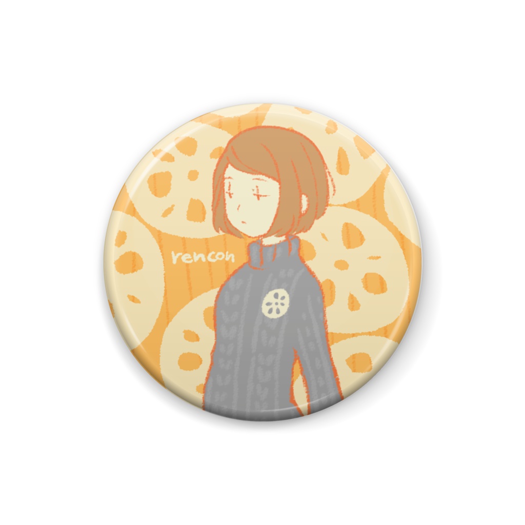 レンコンガール缶バッジ