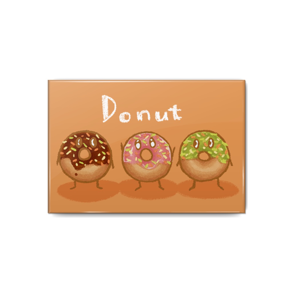 ドーナッツ缶バッジ