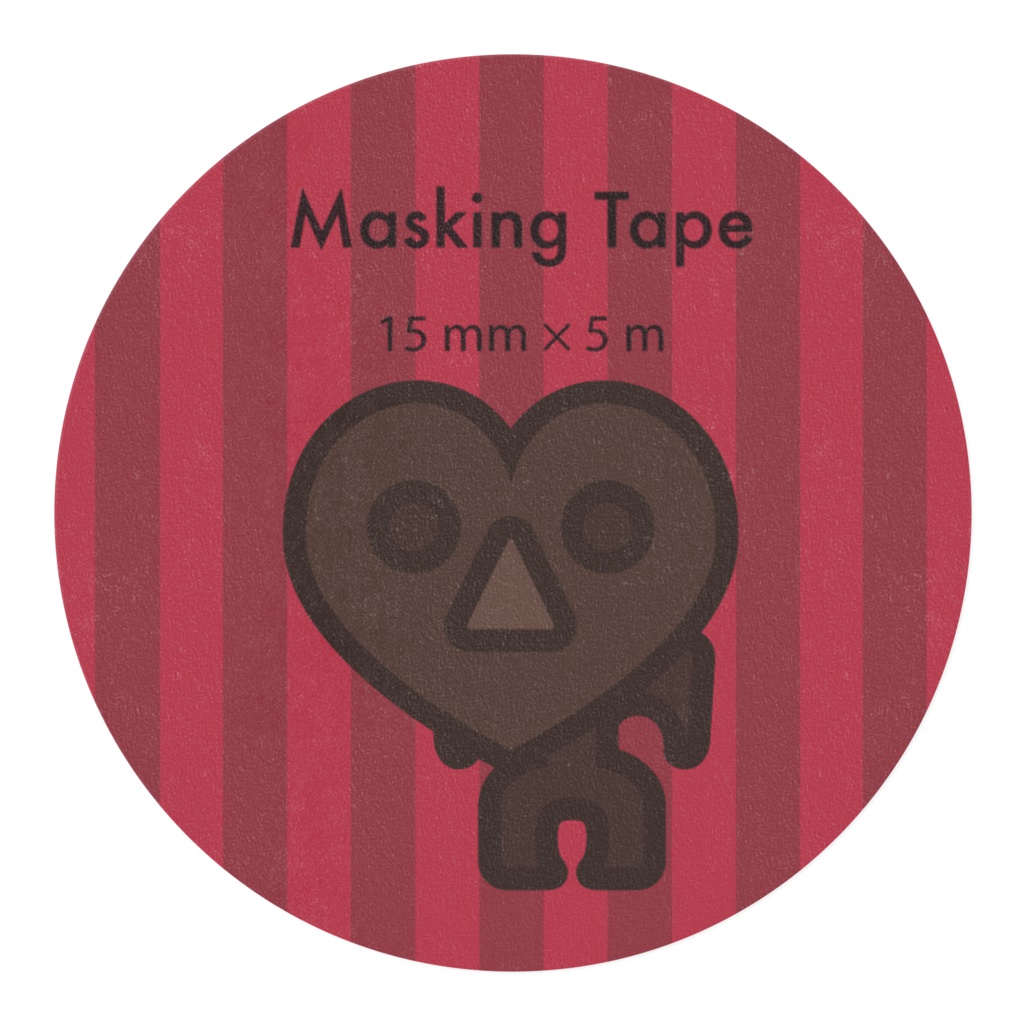ハート型チョコ土偶マスキングテープ