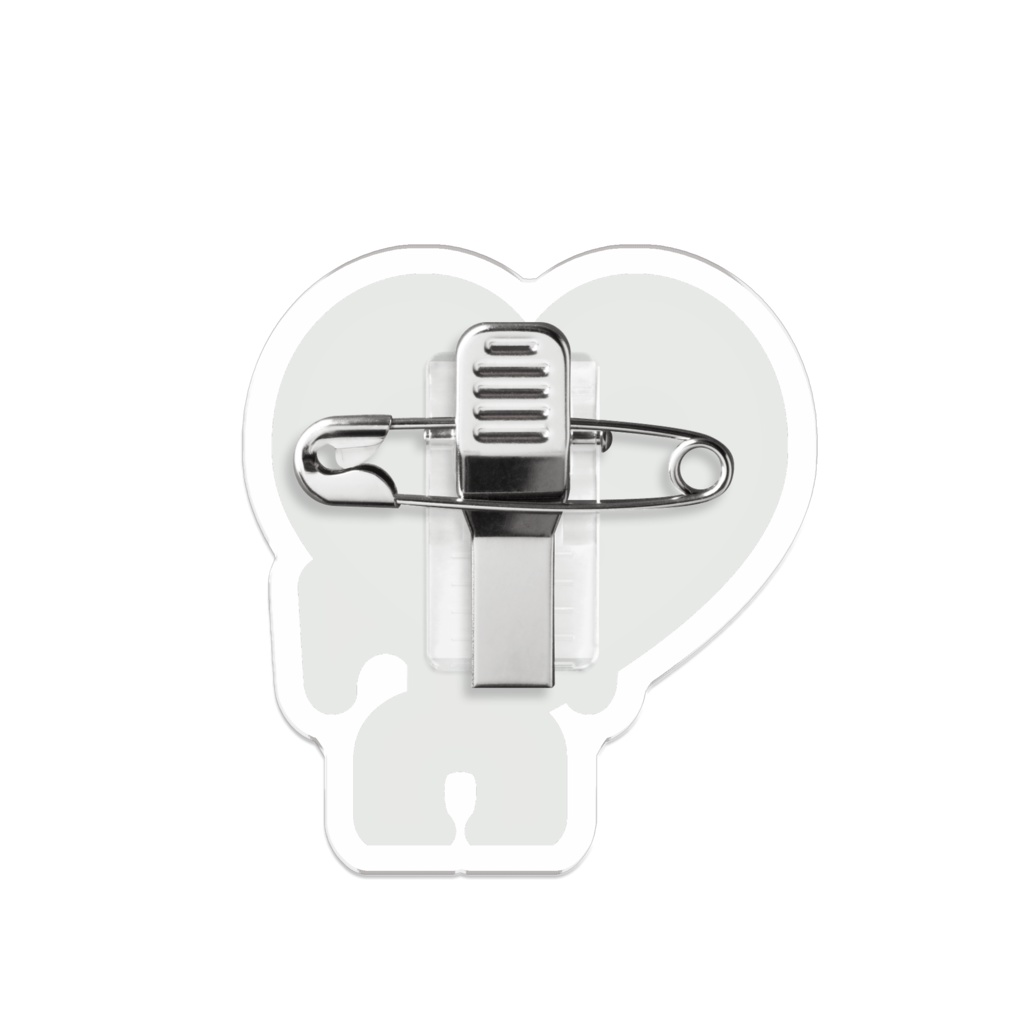 ハート型チョコ土偶アクリルバッジ