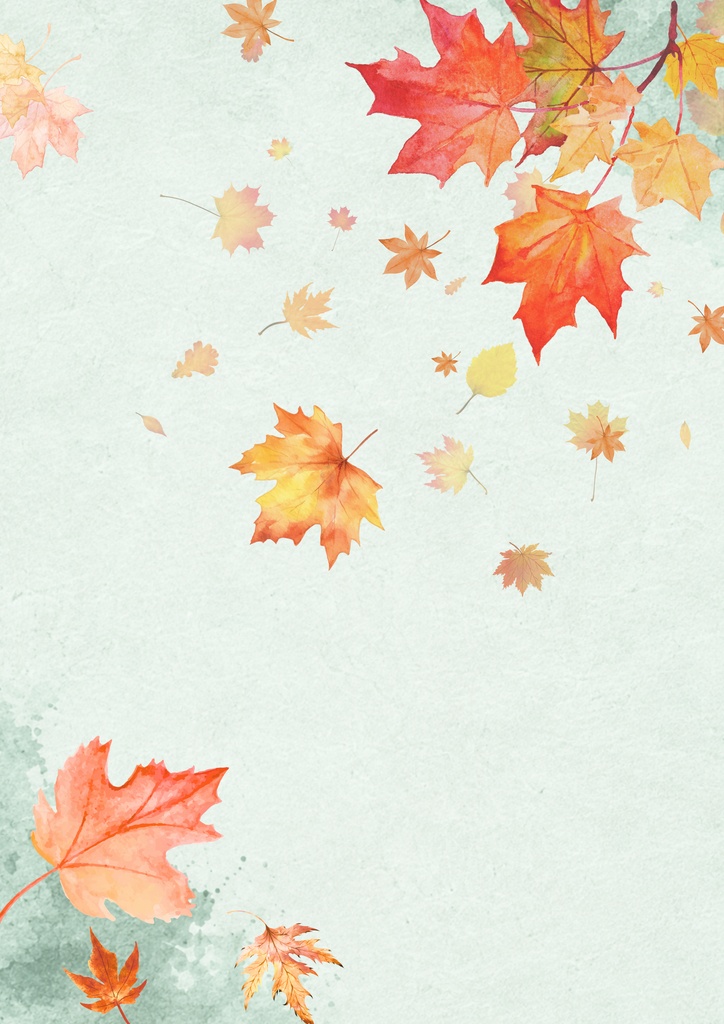 紅葉 デジタルペーパー 和紙水彩・和モダン 6枚セット|秋の背景素材