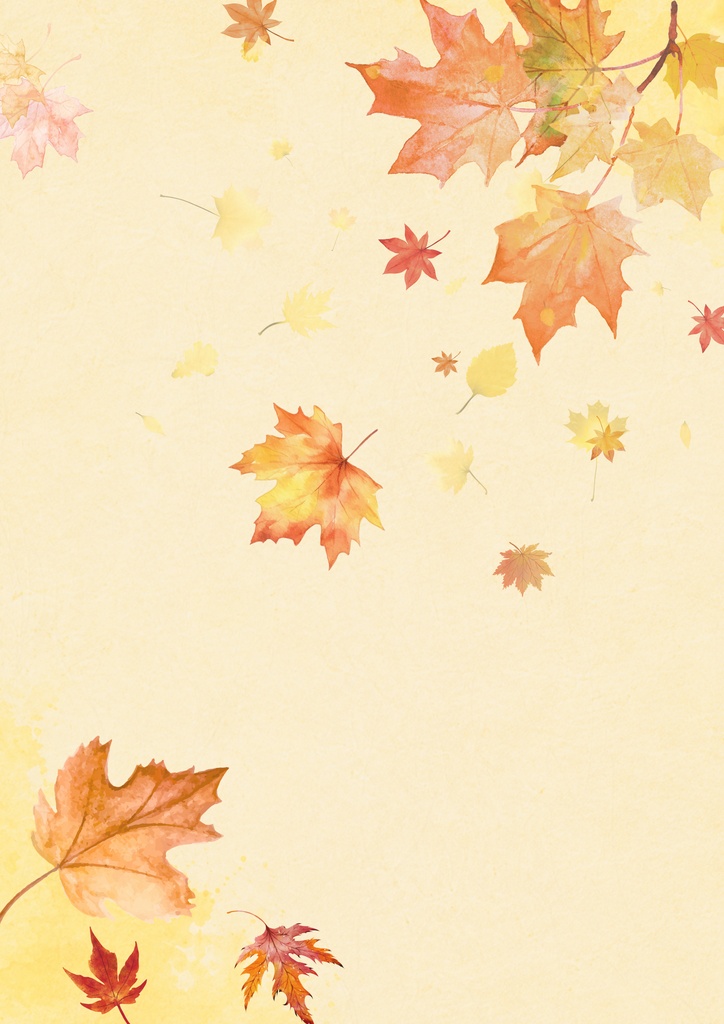 紅葉 デジタルペーパー 和紙水彩・和モダン 6枚セット|秋の背景素材