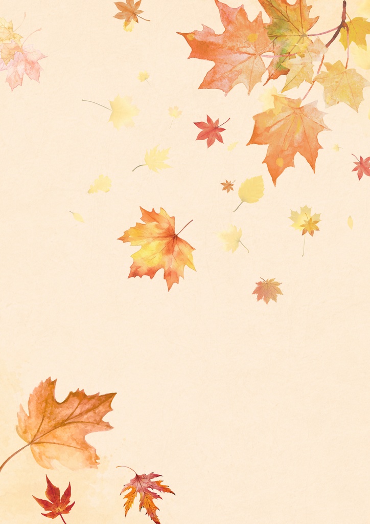 紅葉 デジタルペーパー 和紙水彩・和モダン 6枚セット|秋の背景素材