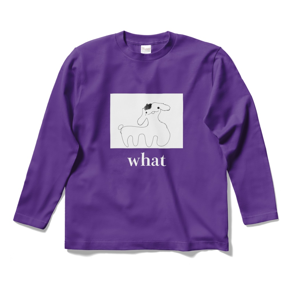 ぷにゃロングスリーブTシャツ（紫）