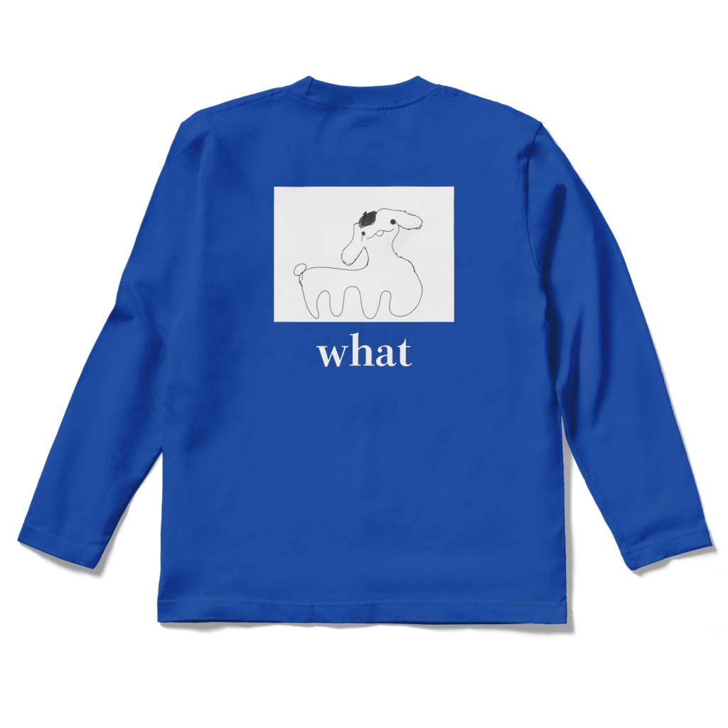 【背面印刷】ぷにゃロングスリーブTシャツ(青)