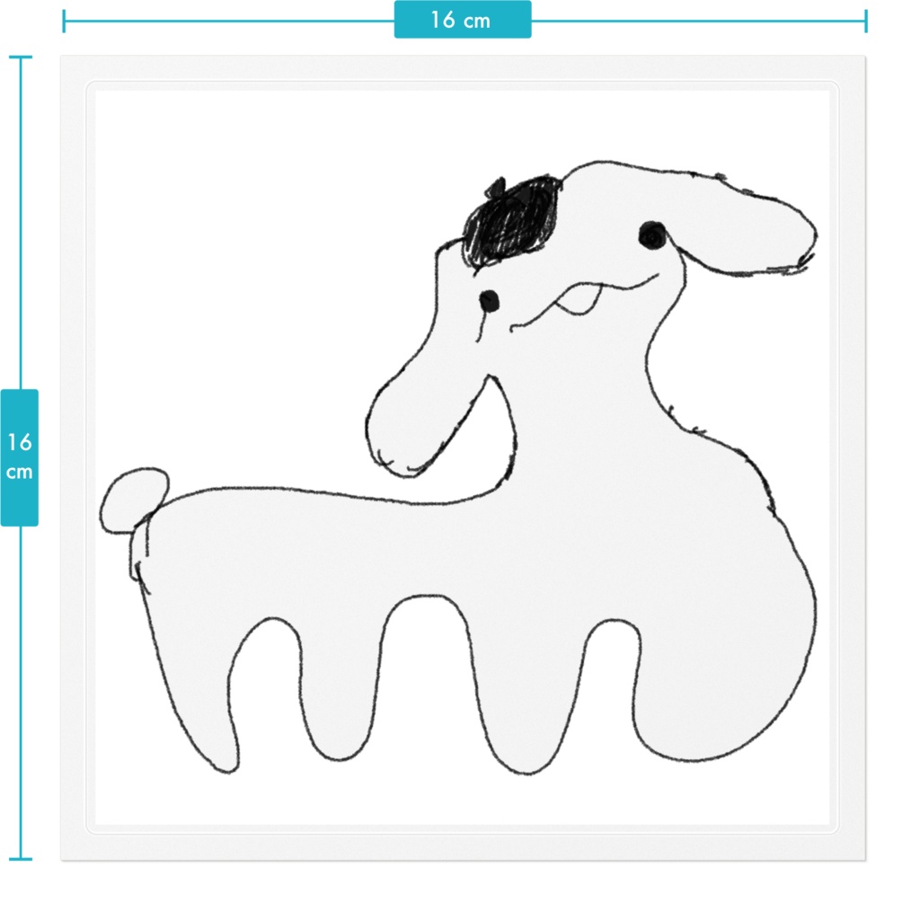 【16㎝×16㎝サイズ】ぷにゃステッカー(クリア)