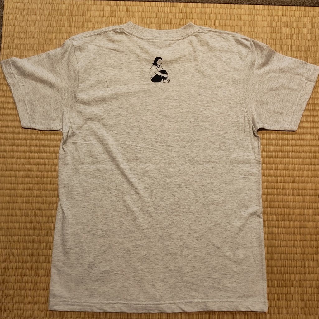 【Sサイズ / グレー】うつつ寝 ハンドメイドTシャツ | 厚手 5.6オンス | フロント+バックネックロゴ |シルクスクリーン | ユニセックス