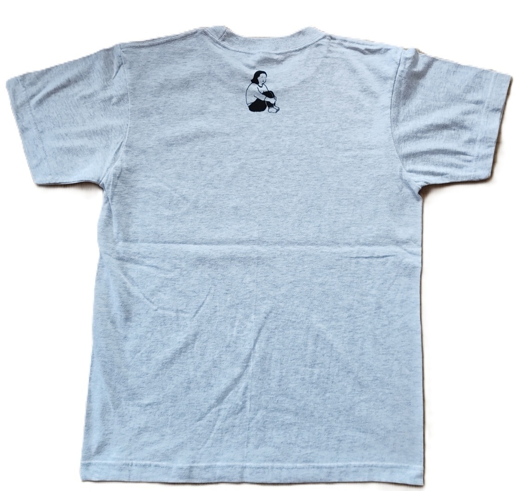 【XSサイズ / グレー】うつつ寝 ハンドメイドTシャツ | 厚手 5.6オンス | フロント+バックネックロゴ |シルクスクリーン | ユニセックス