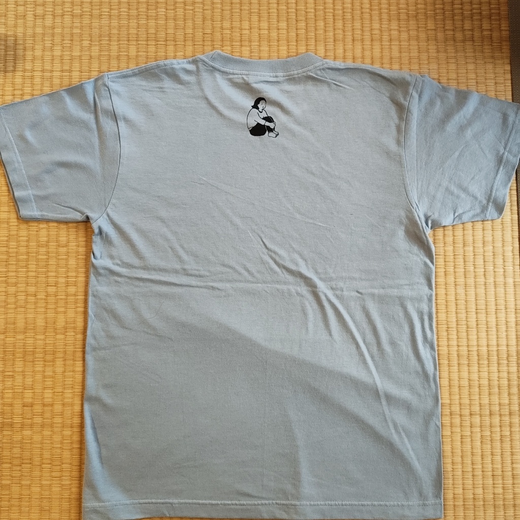 【Mサイズ / ライトブルー】うつつ寝 ハンドメイドTシャツ | 厚手 5.6オンス | フロント+バックネックロゴ |シルクスクリーン| ユニセックス