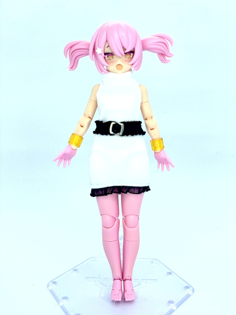 タートルネックワンピース【白】