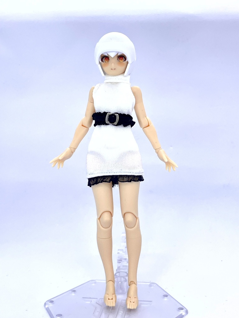 タートルネックワンピース【白】