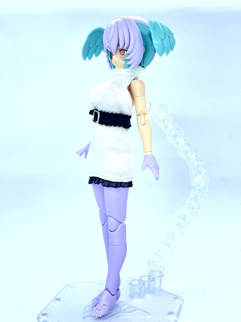 タートルネックワンピース【白】