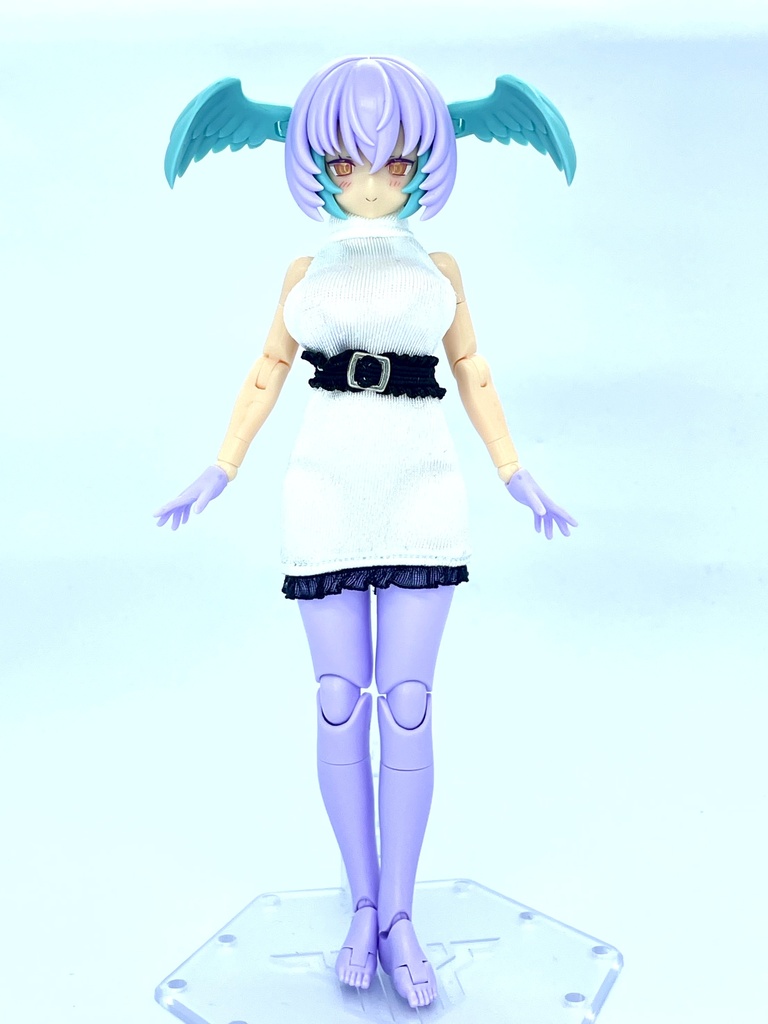 タートルネックワンピース【白】