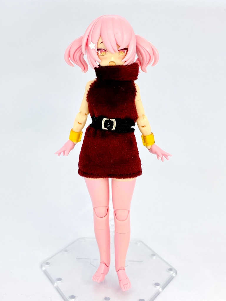 タートルネックワンピース【えんじ】