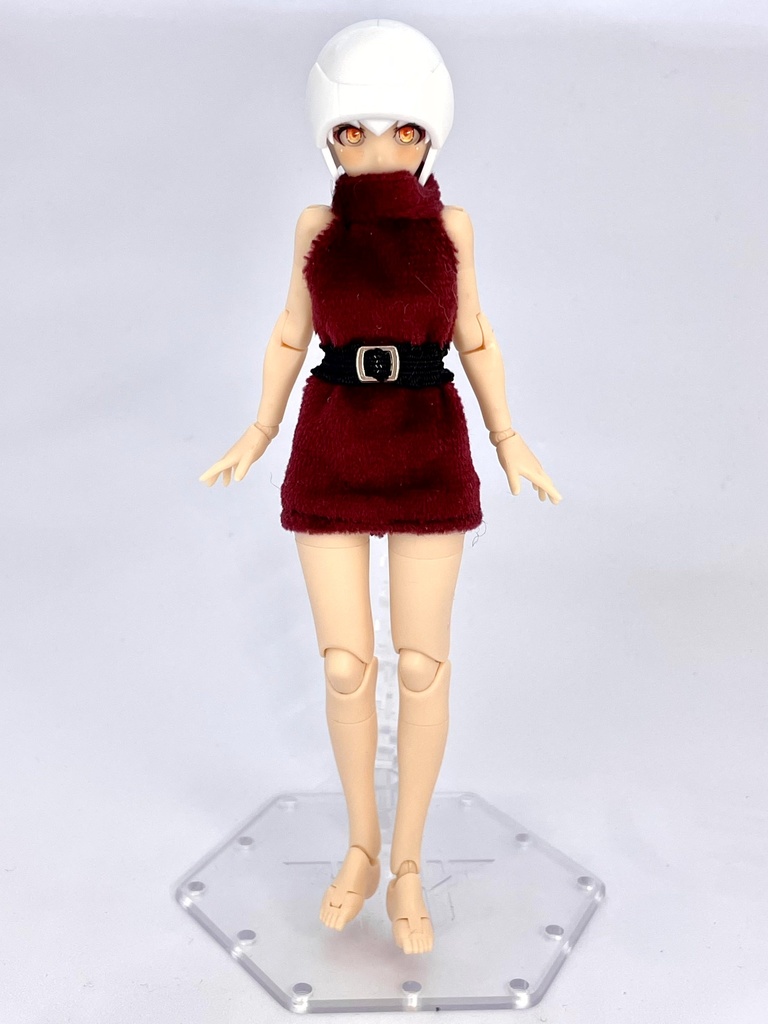 タートルネックワンピース【えんじ】