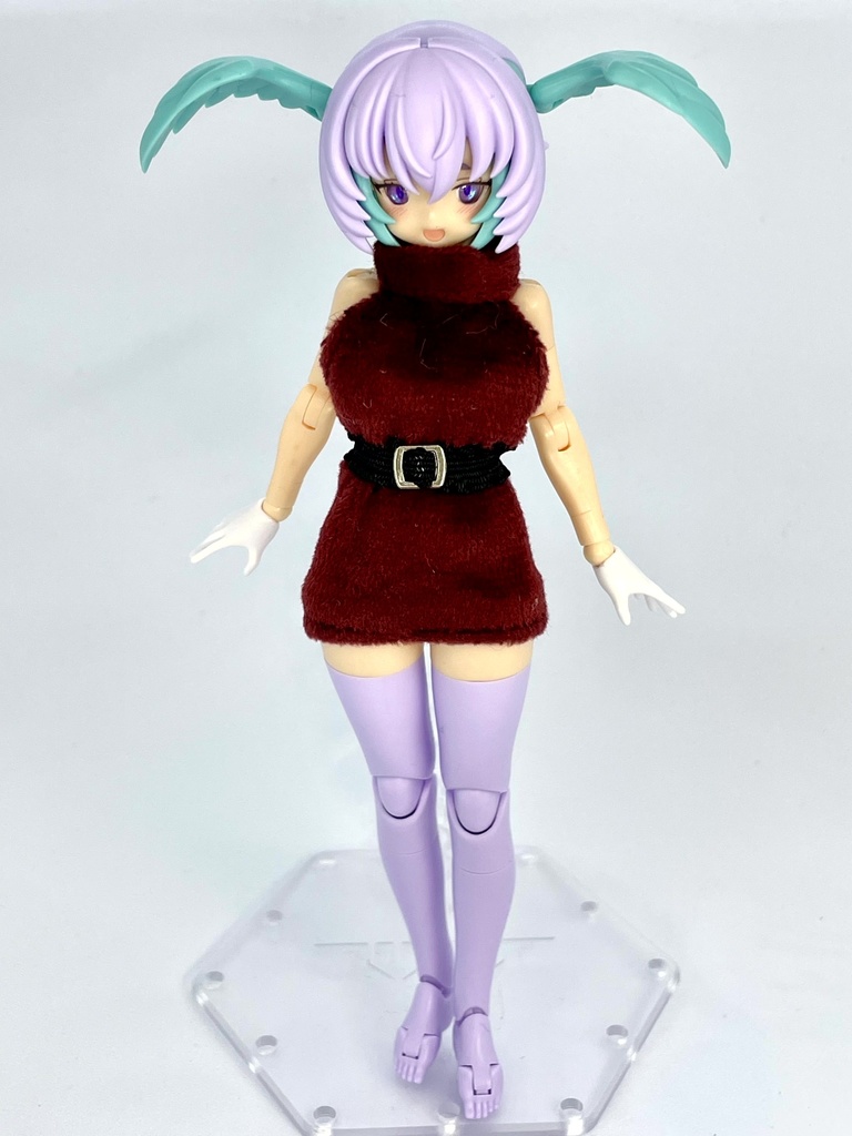 タートルネックワンピース【えんじ】