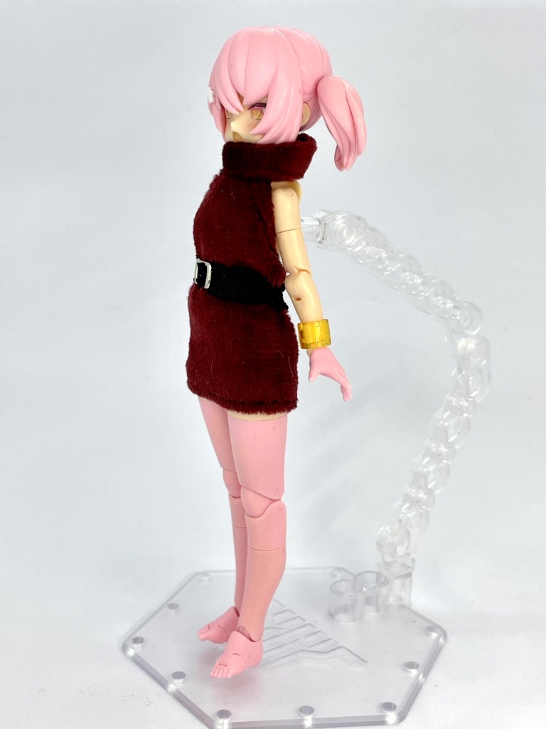 タートルネックワンピース【えんじ】