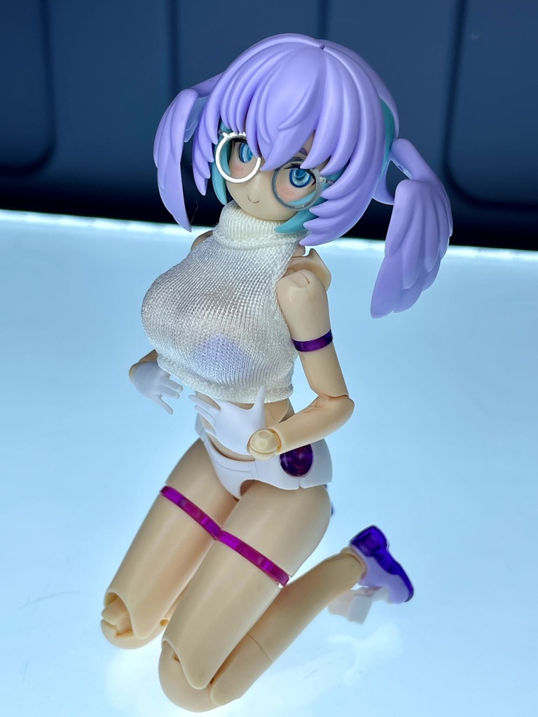 タートルネックトップス［ショート］【白】