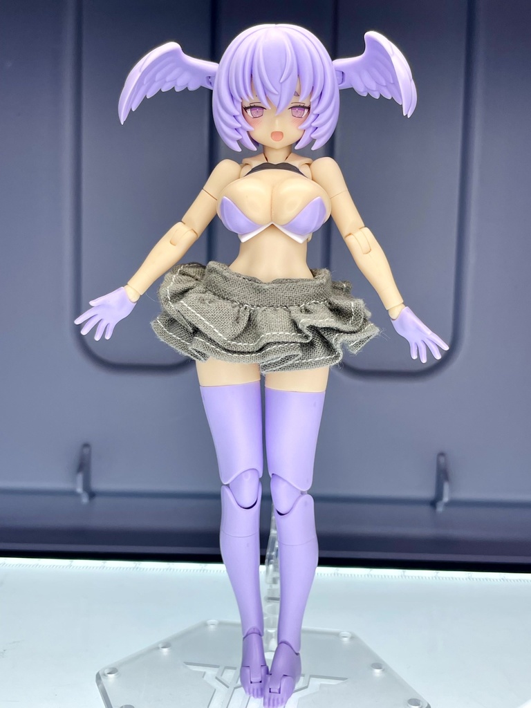 二段フリルスカート【グレー】