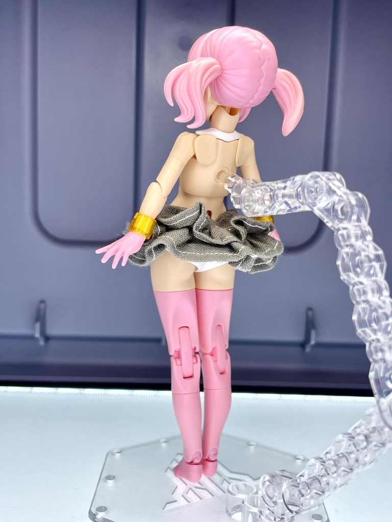 二段フリルスカート【グレー】