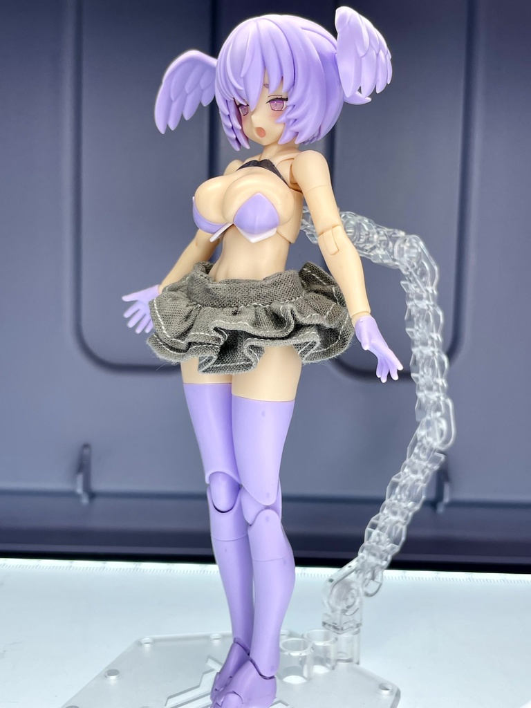 二段フリルスカート【グレー】