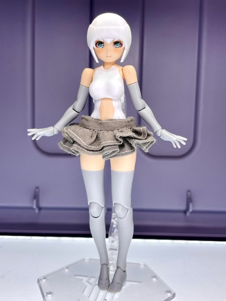 二段フリルスカート【グレー】