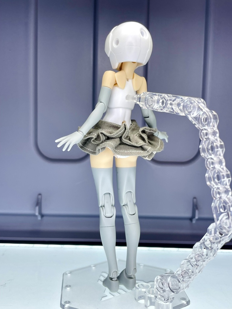 二段フリルスカート【グレー】