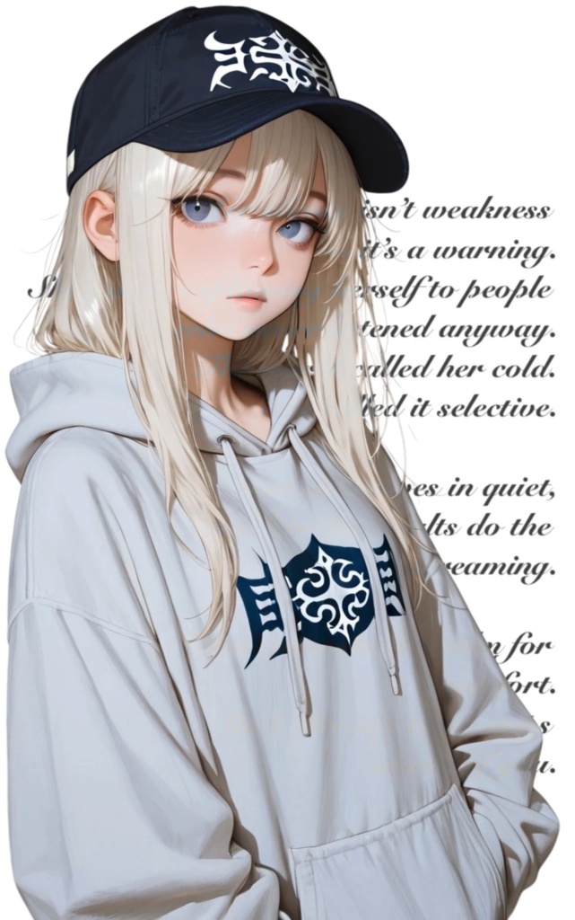 遊’s Plays｜GIRLS OF SILENCE #01 ホワイトパーカー