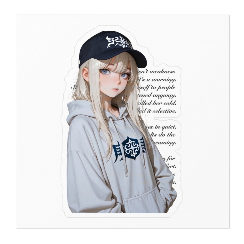 遊's Plays|GIRLS OF SILENCE #01 ホワイトパーカー