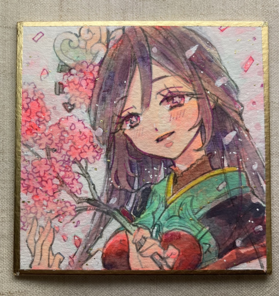 イラスト色紙