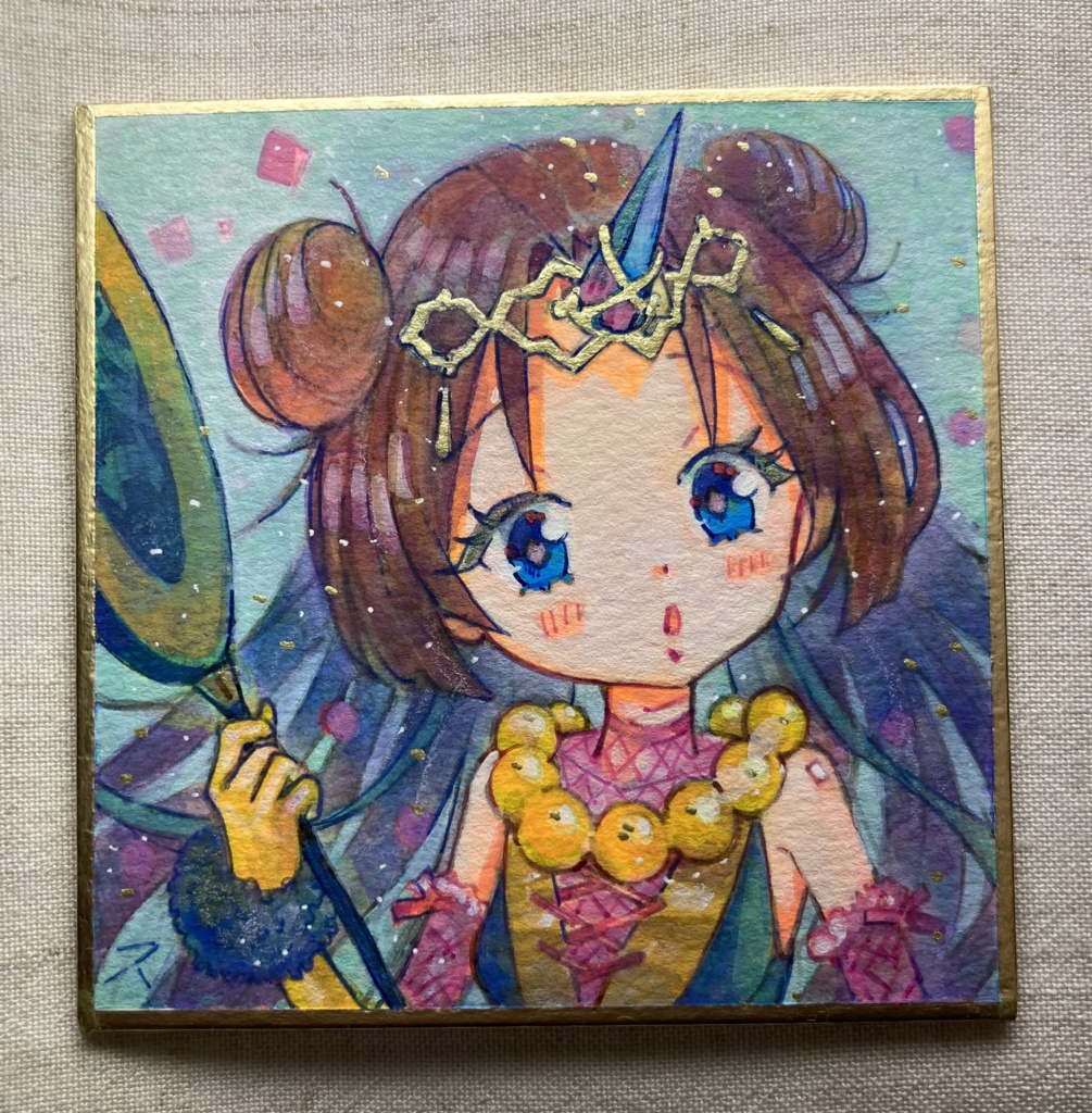 イラスト色紙
