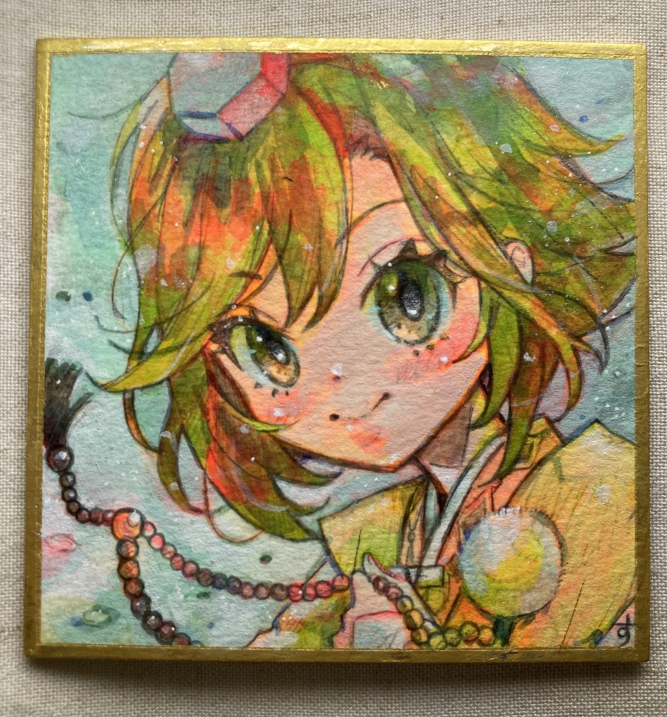 イラスト色紙