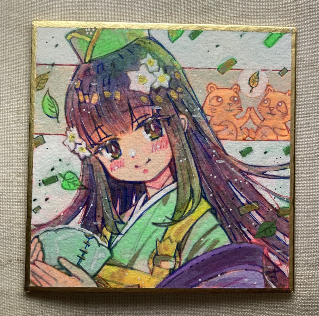 イラスト色紙